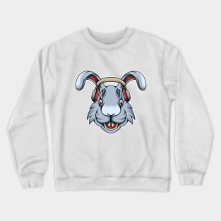 Rabbit listen music Crewneck Sweatshirt